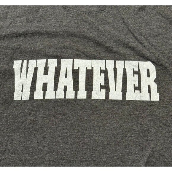 NEW Port & Company Ladies "Whatever" Graphic Tee Gray SEE MEASUREMENTS - Picture 2 of 5